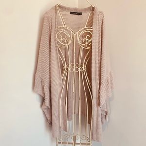 NEW ARRIVAL! Blush pink Waffle Knit Cardigan.